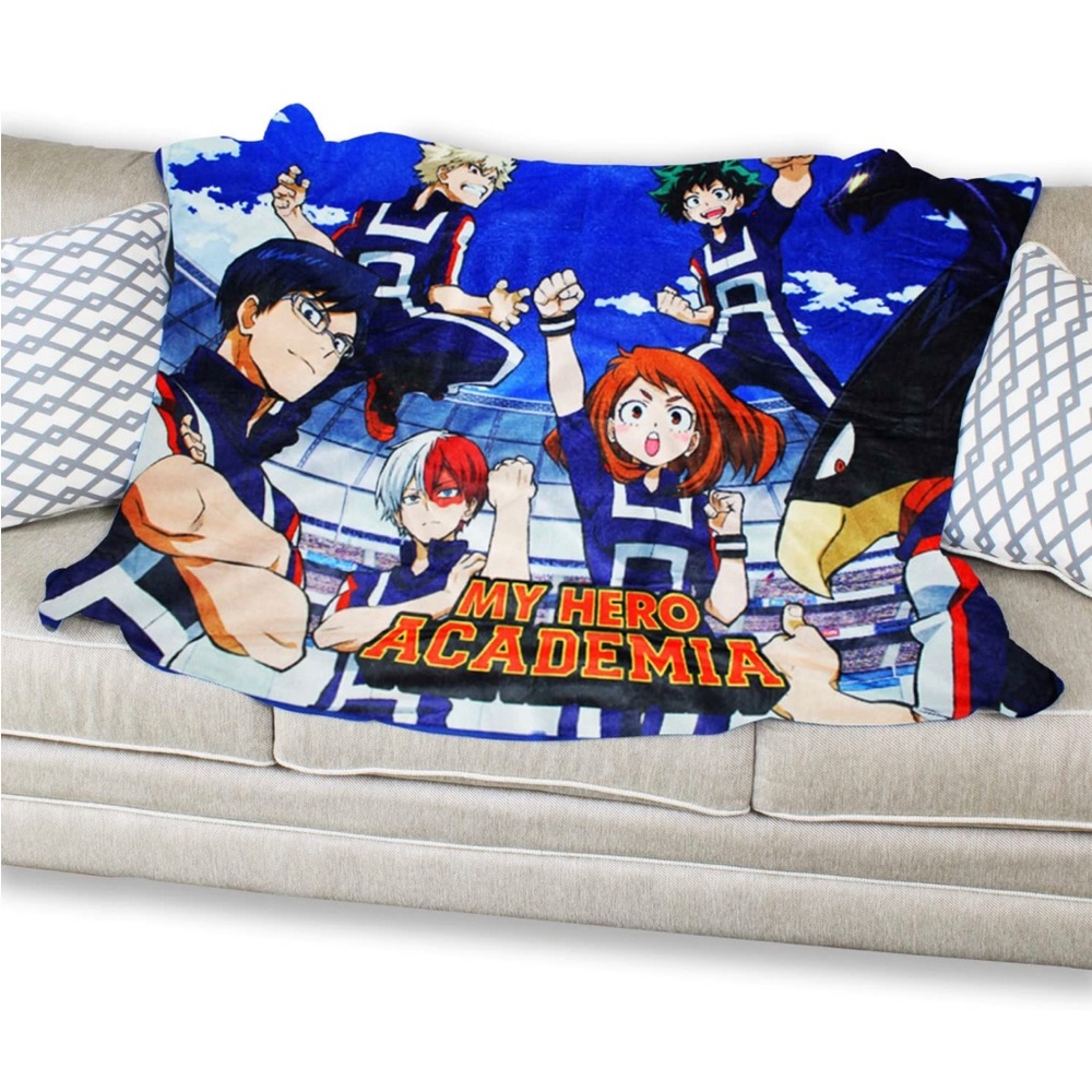 New - JUST FUNKY My Hero Academia Officially Licensed Fleece Throw Blanket 45x60